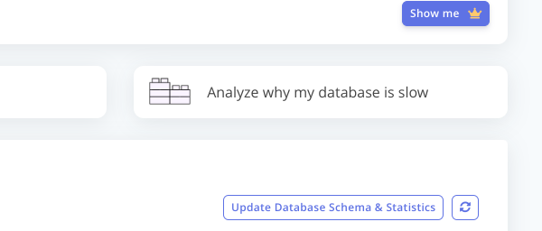 EverSQL Update database metadata button